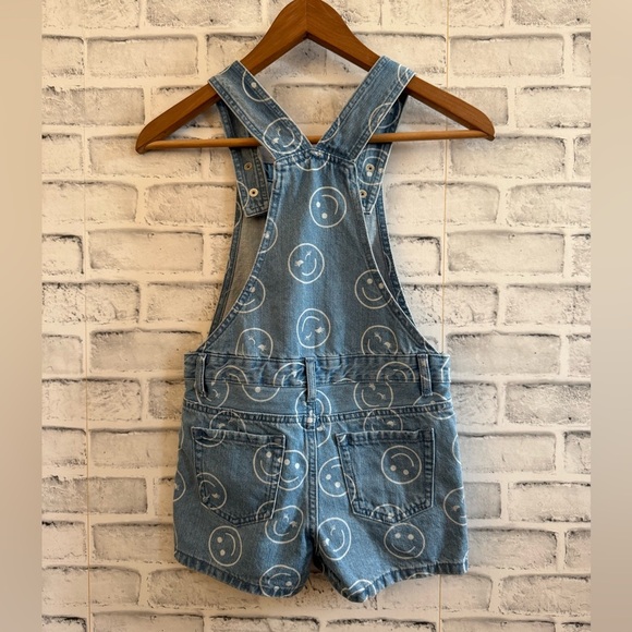 NWT! The Children’s Place Jean shorts overalls smiley face size 6X/7 - Picture 2 of 4